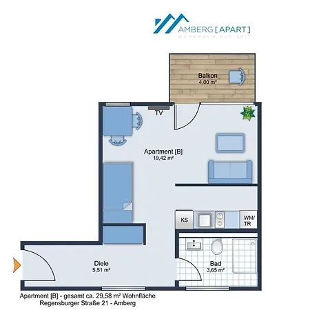 - B - Wohnraum Auf Zeit Apartment
